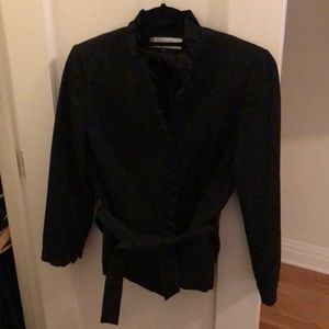 Black tie wrap Tahiti blazer